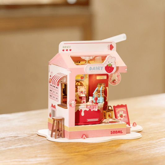 Rolife DIY Miniature House Kit Strawberry Milk Box DS034 by LAB7 Malta, Europe