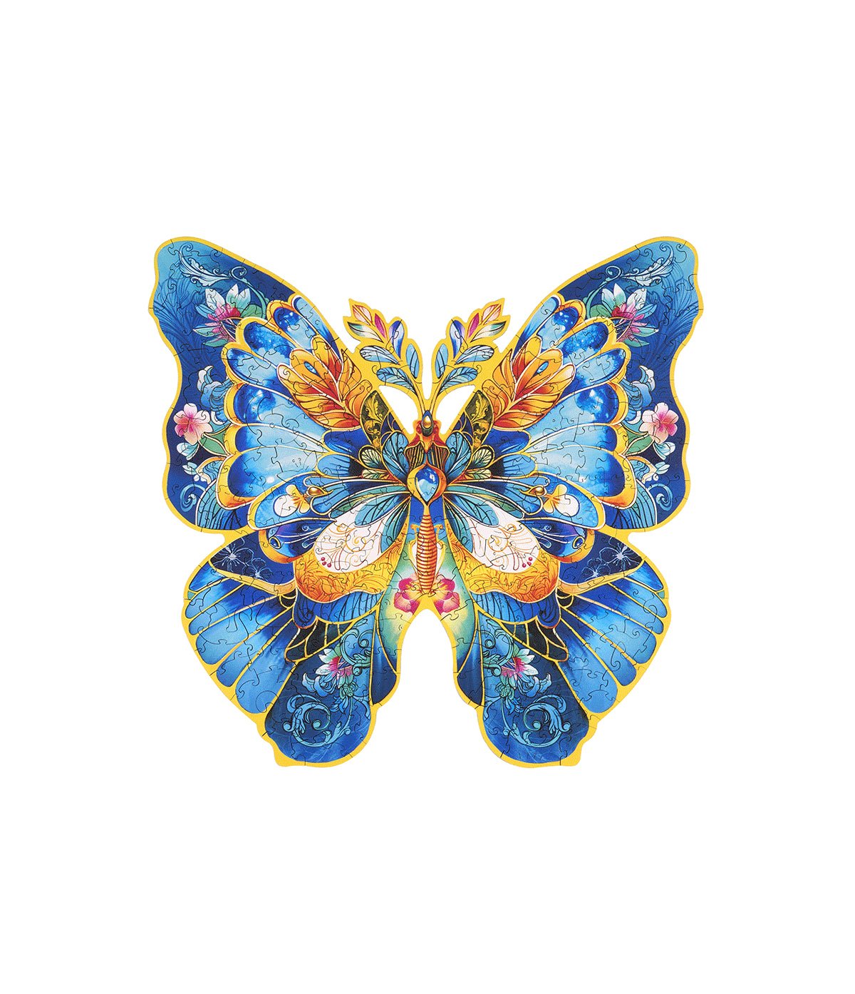Rowood - Rowood Wooden Jigsaw Puzzle Morpho Helena Flower TA003