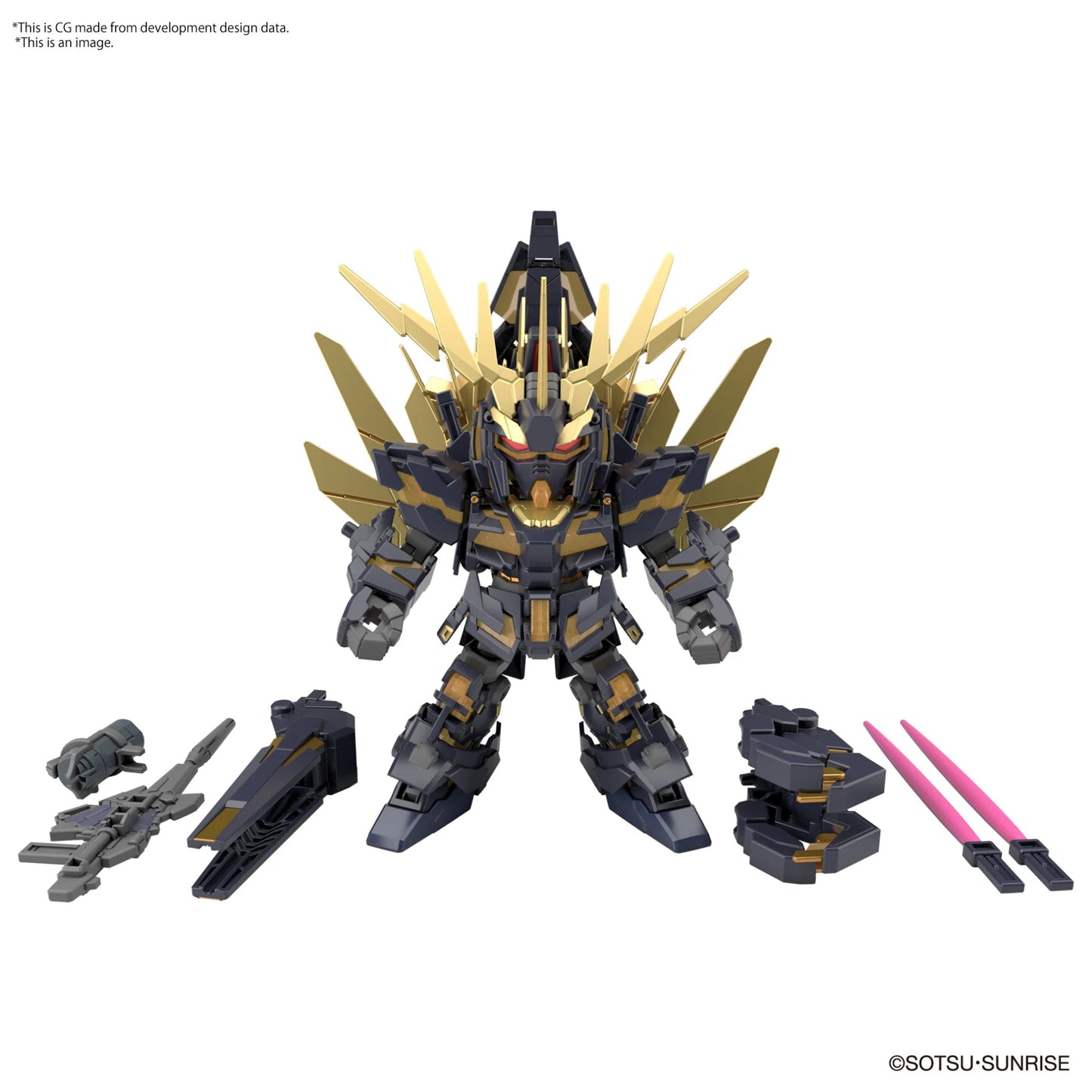 SD Gundam Cross Silhouette: Unicorn Gundam 2 Banshee (Destroy Mode) & Banshee Norn Parts Set by LAB7 Malta, Europe