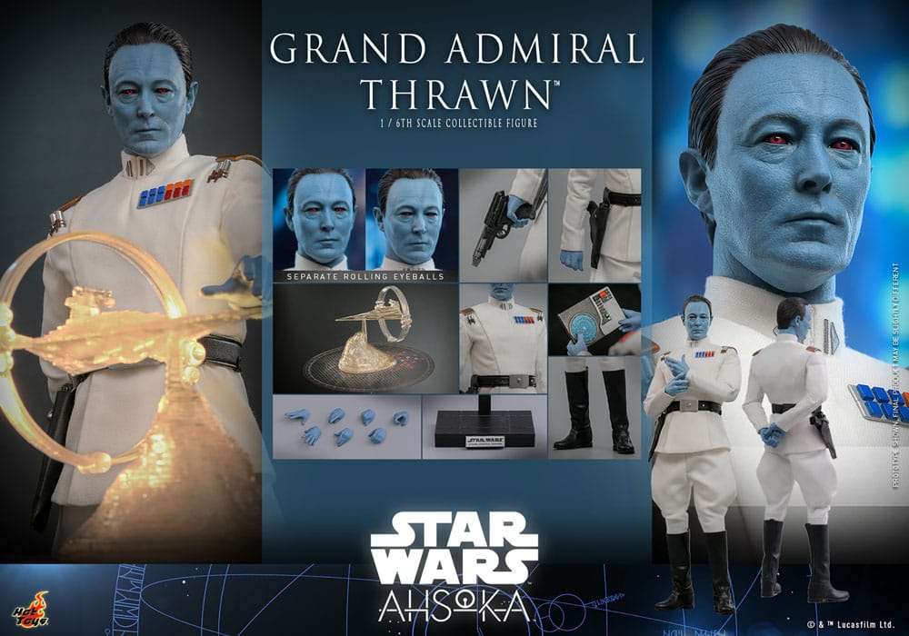 Star Wars: Ahsoka Action Figure 1/6 Grand Admiral Thrawn 32 cm by LAB7 Malta, Europe