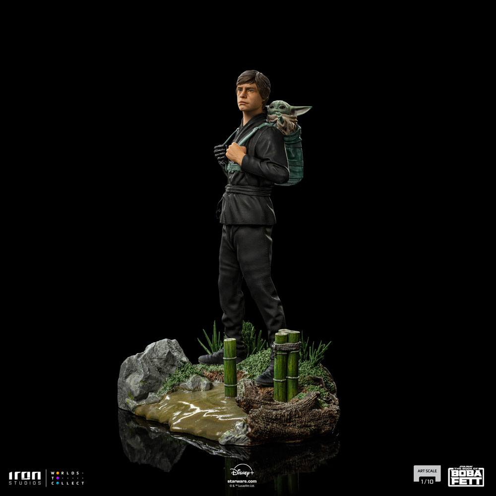 Iron Studios - Star Wars Book of Boba Fett Art Scale Statue 1/10 Luke Skywalker & Grogu Training