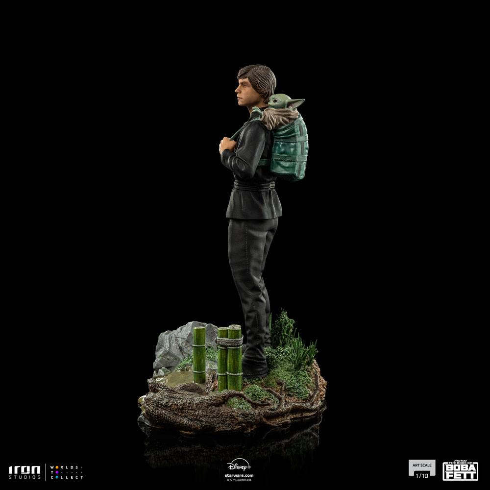 Iron Studios - Star Wars Book of Boba Fett Art Scale Statue 1/10 Luke Skywalker & Grogu Training