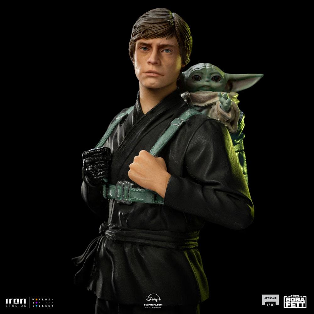 Iron Studios - Star Wars Book of Boba Fett Art Scale Statue 1/10 Luke Skywalker & Grogu Training