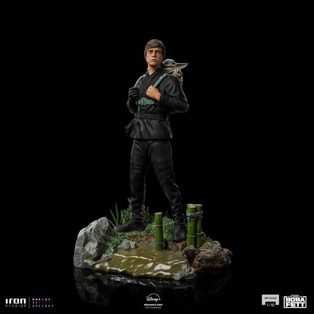 Iron Studios - Star Wars Book of Boba Fett Art Scale Statue 1/10 Luke Skywalker & Grogu Training
