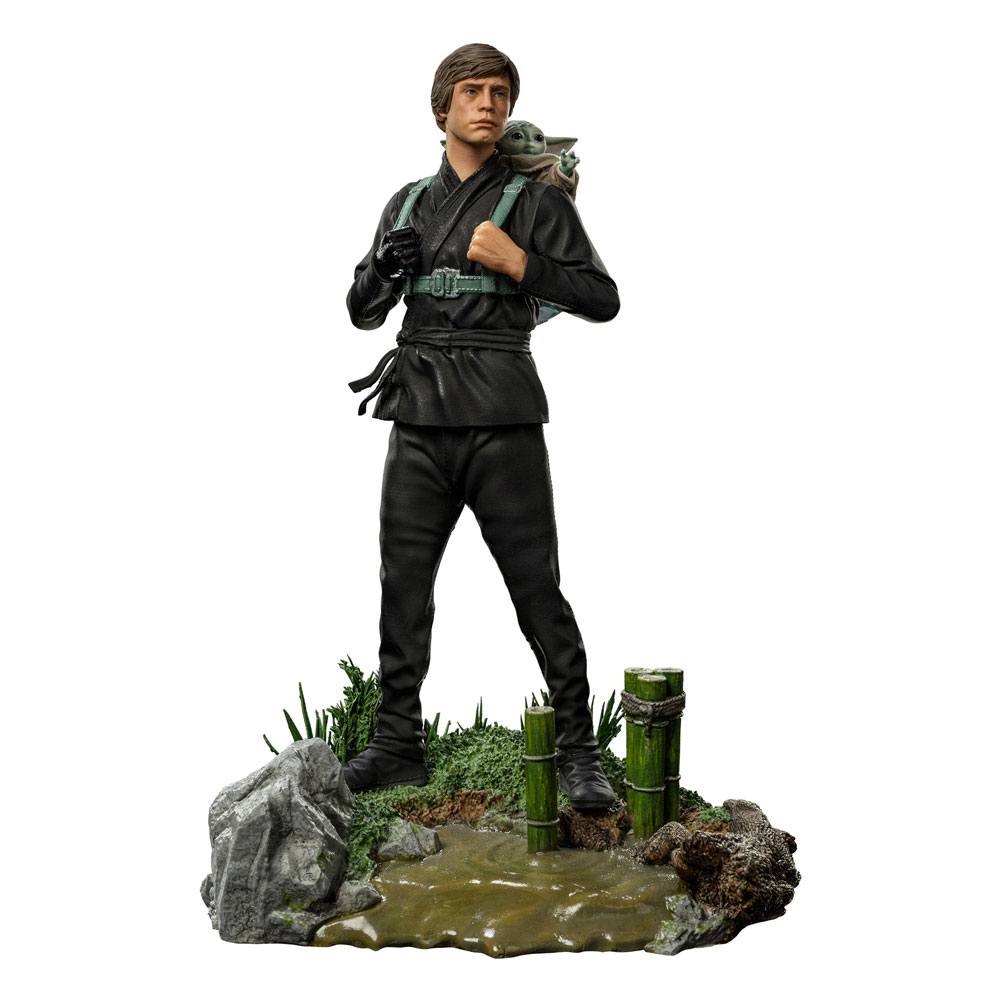 Iron Studios - Star Wars Book of Boba Fett Art Scale Statue 1/10 Luke Skywalker & Grogu Training