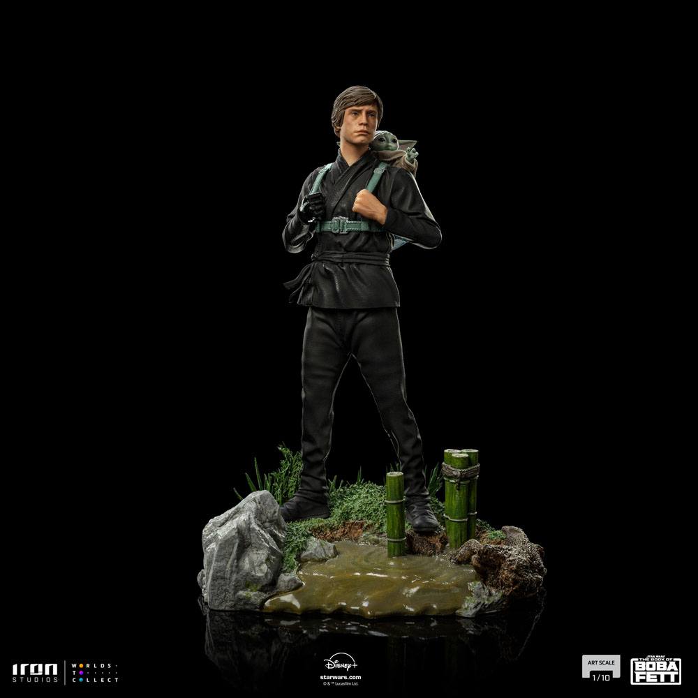 Iron Studios - Star Wars Book of Boba Fett Art Scale Statue 1/10 Luke Skywalker & Grogu Training