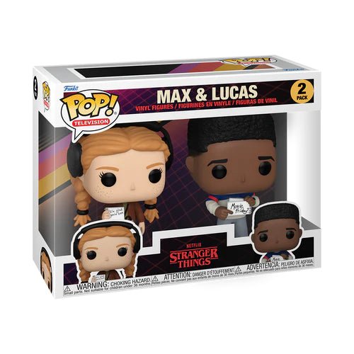 Stranger Things Season 4 POP! TV 2 - Pack – Max & Lucas Vinyl Figures by LAB7 Malta, Europe