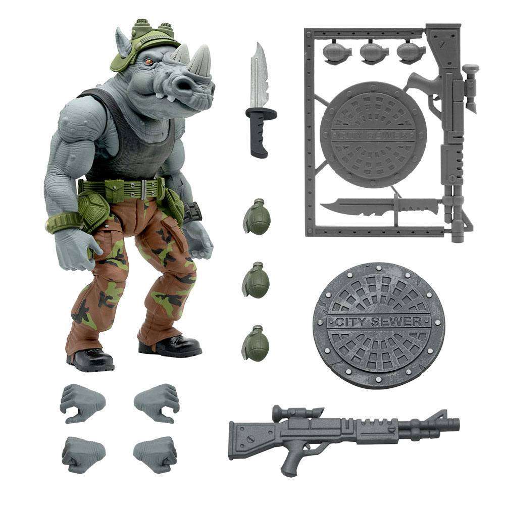 Teenage Mutant Ninja Turtles Ultimates Action Figure Rocksteady by LAB7 Malta, Europe