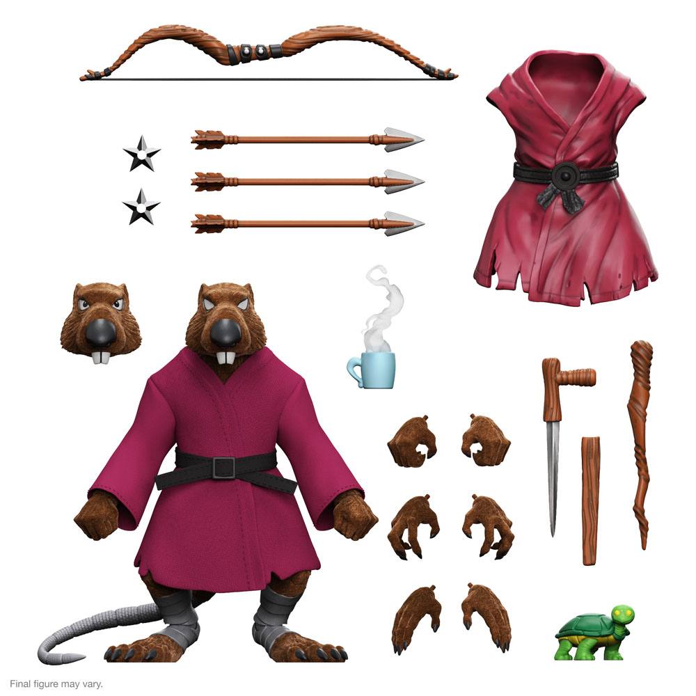 Super7 - Teenage Mutant Ninja Turtles Ultimates Action Figure Splinter (Flocked) 18 cm