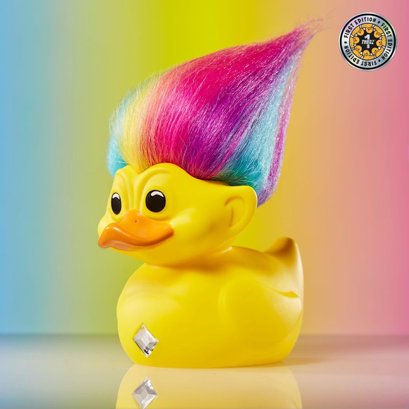 TUBBZ Trolls Rainbow Troll (Yellow with Rainbow Hair) Cosplaying Duck Collectable by LAB7 Malta, Europe