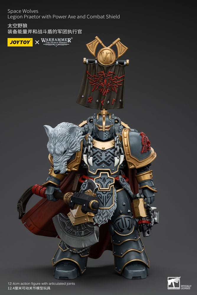 Warhammer The Horus Heresy Action Figure 1/18 Space Wolves Legion Praetor with Power Axe and Combat Shield 12 cm by LAB7 Malta, Europe