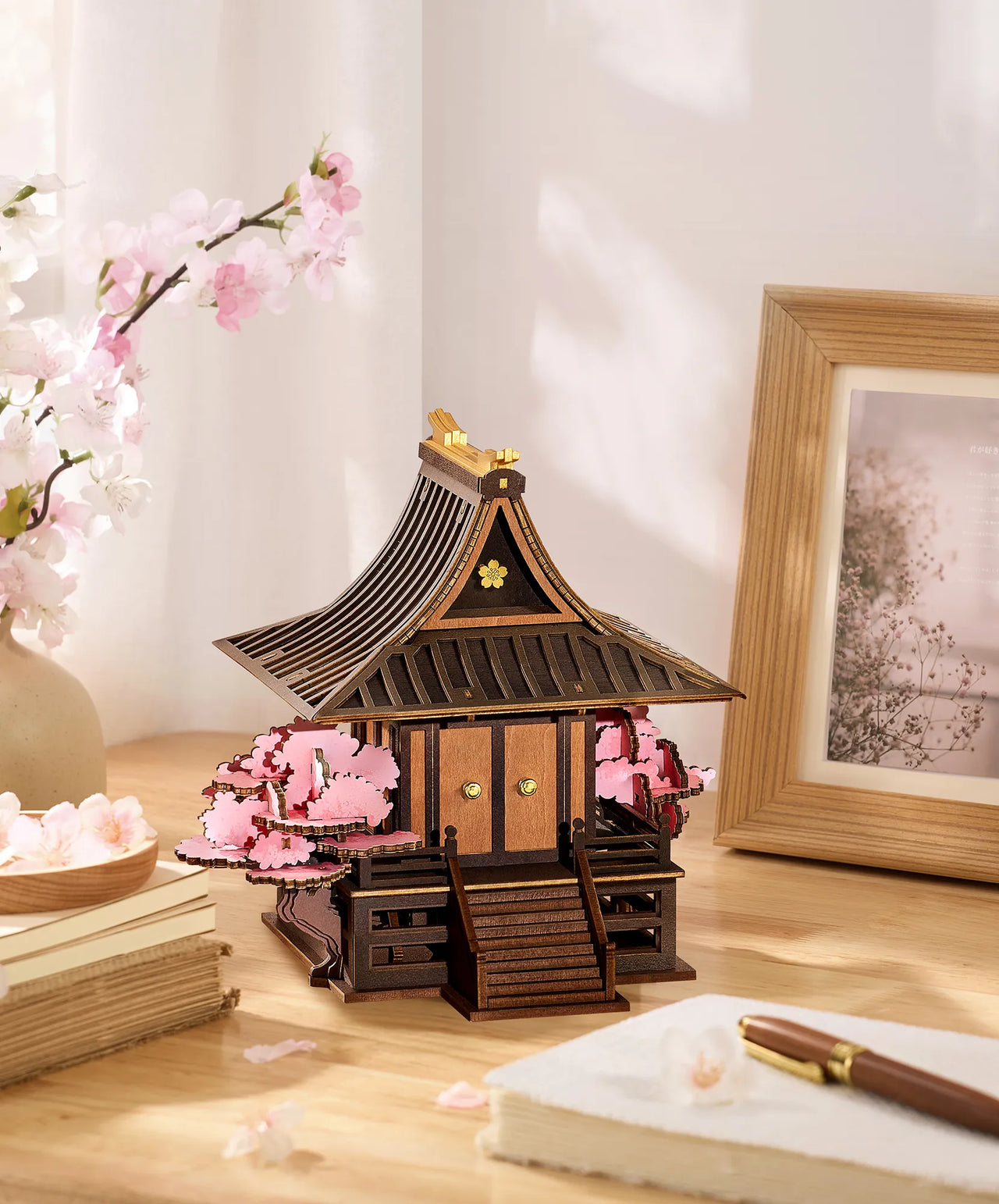 Rowood Sakura Retreat TGA09 – DIY 3D Wooden Puzzle & Japanese-Inspired Model Kit