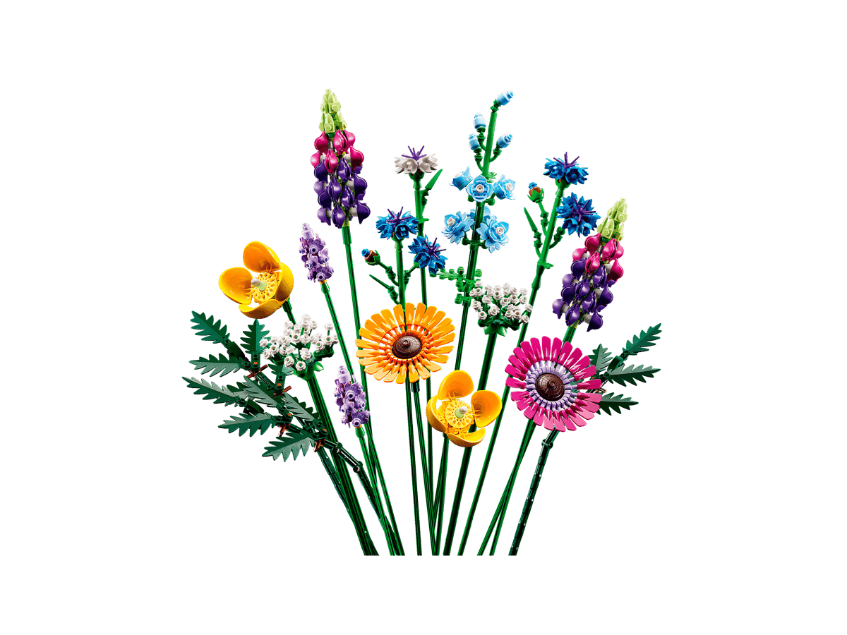 LEGO Botanicals Wildflower Bouquet 10313 – Flower Building Set for Adults, 939 Pieces
