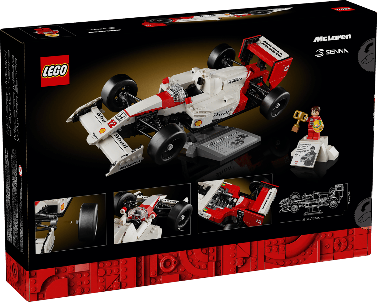 LEGO Icons McLaren MP4/4 & Ayrton Senna 10330 Formula 1 Model Building Set 693 Pieces