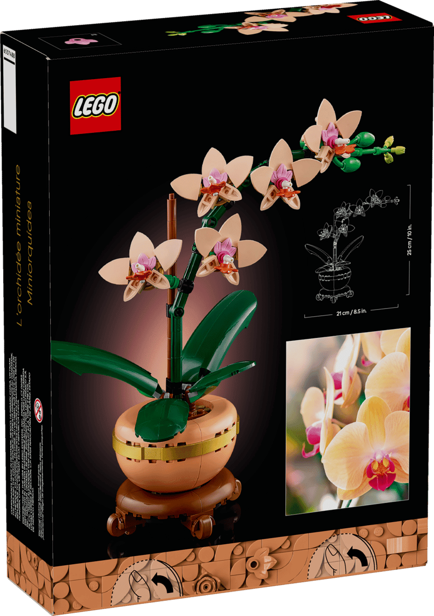 LEGO Botanicals Mini Orchid 10343 – 274-Piece Flower Building Set for Adults, 25cm