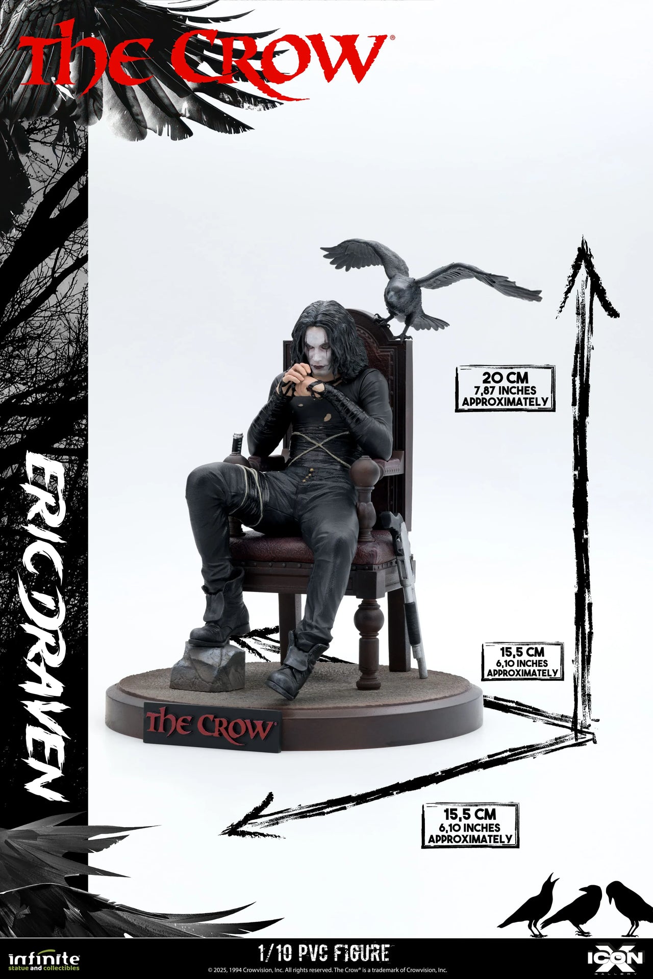The Crow Eric Draven Icon X 1/10 PVC Figure