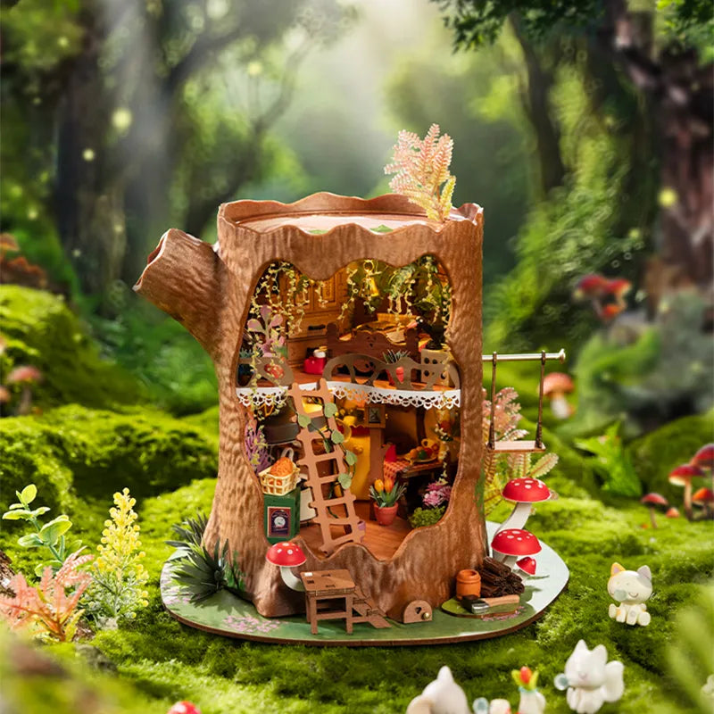 Rolife Fairytale Tree House DG179 – DIY Miniature Woodland Tree Trunk House