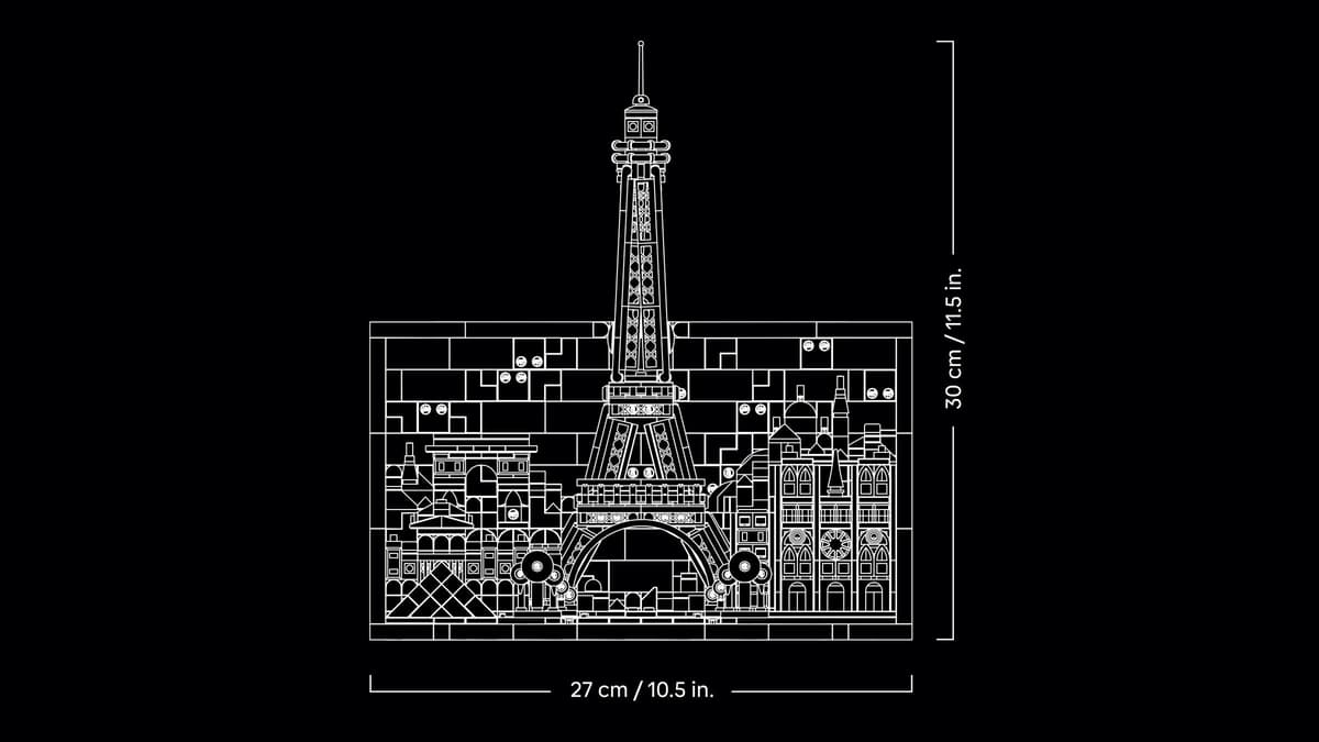 LEGO Architecture Paris – City of Love 21064 | 958-Piece Paris Skyline Wall Art Set for Adults