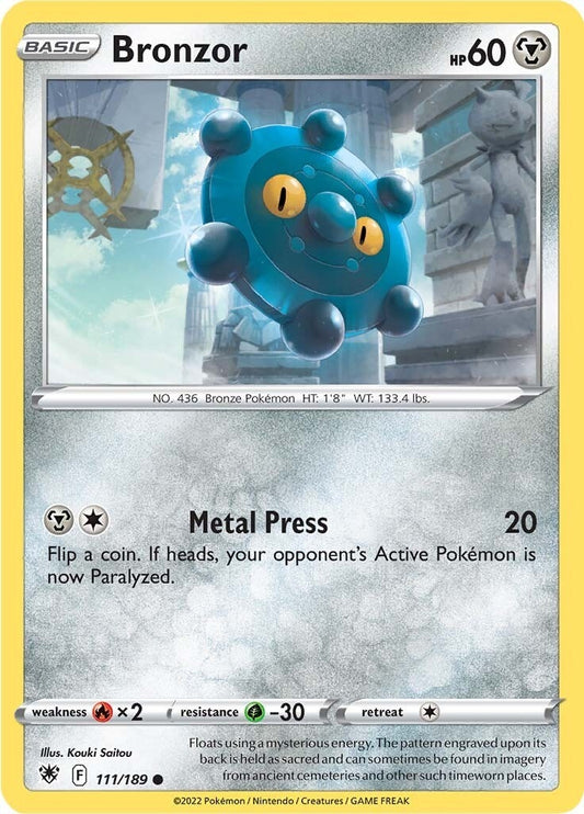 Image for Bronzor (111/189) (SWSH10: Astral Radiance) - Pokemon