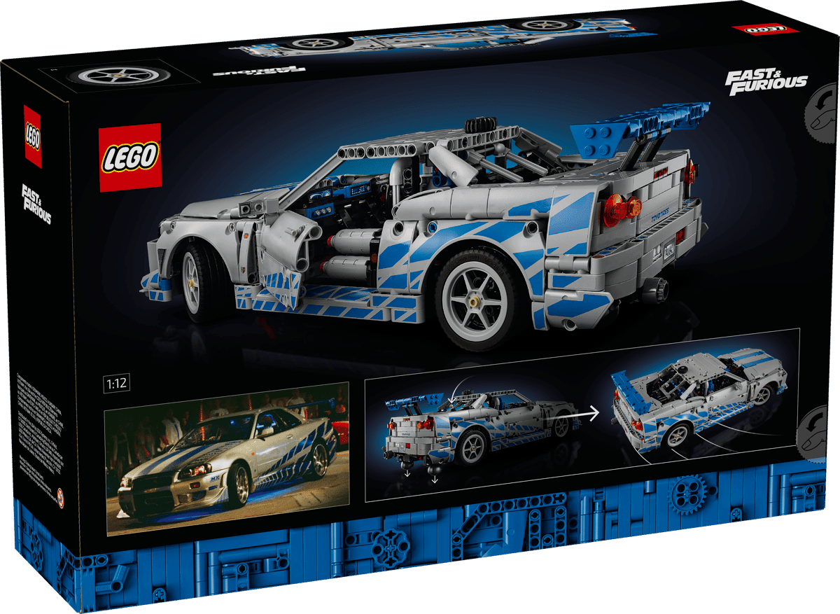 LEGO Technic 2 Fast 2 Furious Nissan Skyline GT-R (R34) 42210 – Fast & Furious Collectible Car Building Set