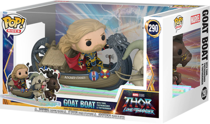 Funko POP! Thor 4: Love and Thunder - Thor, Toothgnasher & Toothgrinder with Goat Boat Pop Rides #290 by LAB7 Malta