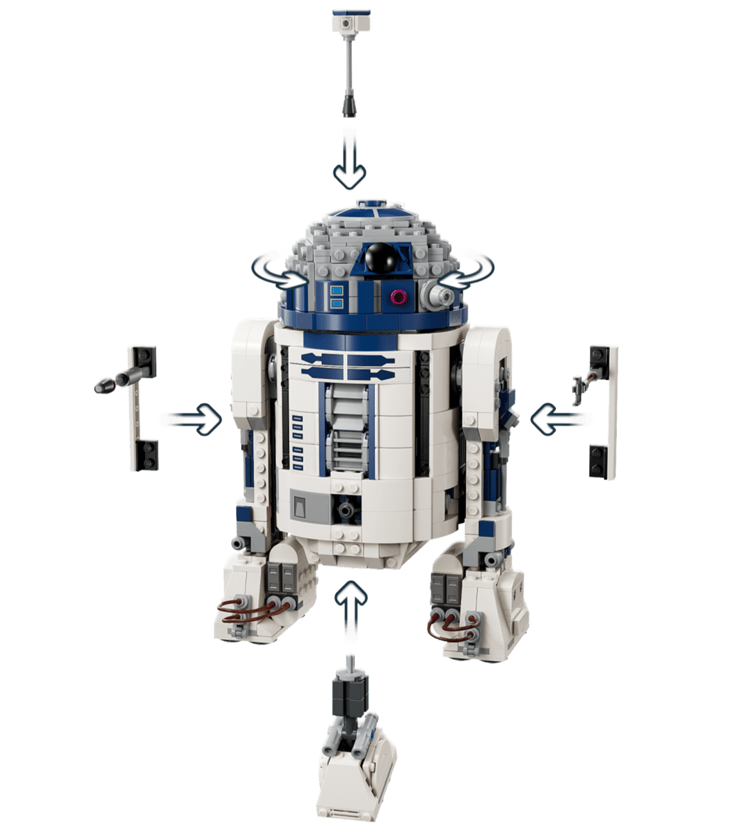 LEGO Star Wars R2-D2 75379 – 1,050-Piece Buildable Droid with Darth Malak 25th Anniversary Minifigure