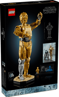 LEGO Star Wars C-3PO 75398 – Buildable Droid Display Model with Minifigure, 25th Anniversary Set