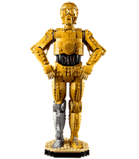 LEGO Star Wars C-3PO 75398 – Buildable Droid Display Model with Minifigure, 25th Anniversary Set