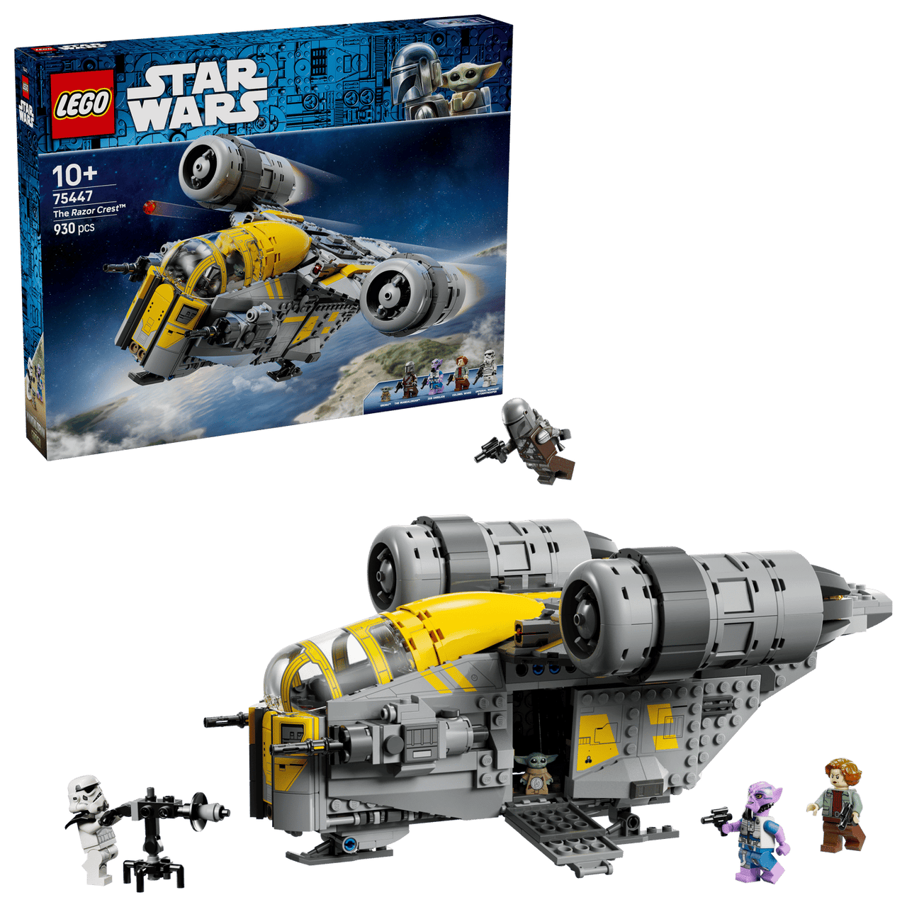 LEGO Star Wars The Razor Crest 75447 – 930-Piece Mandalorian & Grogu Starship Building Set