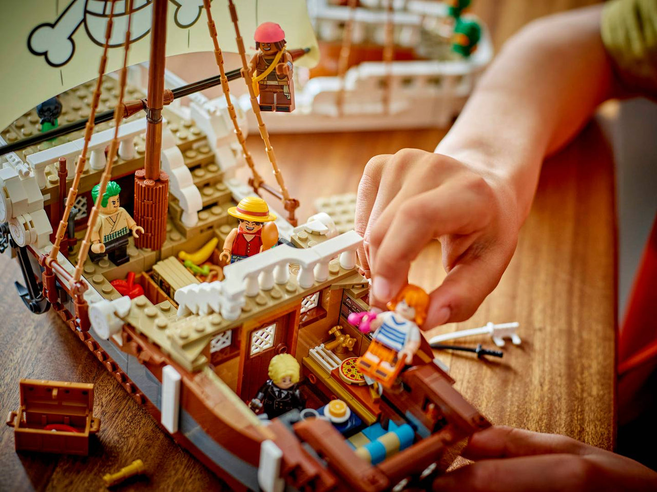 LEGO ONE PIECE The Going Merry Pirate Ship 75639 – 1,376-Piece Building Set with 5 Straw Hat Pirates Minifigures