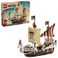LEGO ONE PIECE The Going Merry Pirate Ship 75639 – 1,376-Piece Building Set with 5 Straw Hat Pirates Minifigures