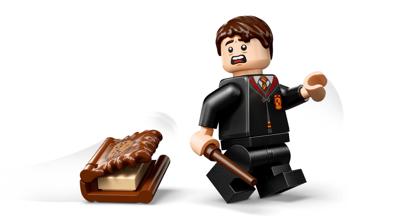 LEGO Harry Potter Chomping Monster Book of Monsters 76449 – 518-Piece Pull-Back Building Set with Neville Longbottom