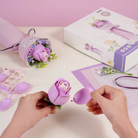 ROKR Purple Rose AF021 – 54-Piece DIY 3D Flower Bouquet Puzzle