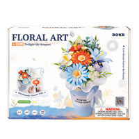 ROKR Twilight Sky Bouquet AF03J – 73-Piece DIY 3D Flower Puzzle & Night Light