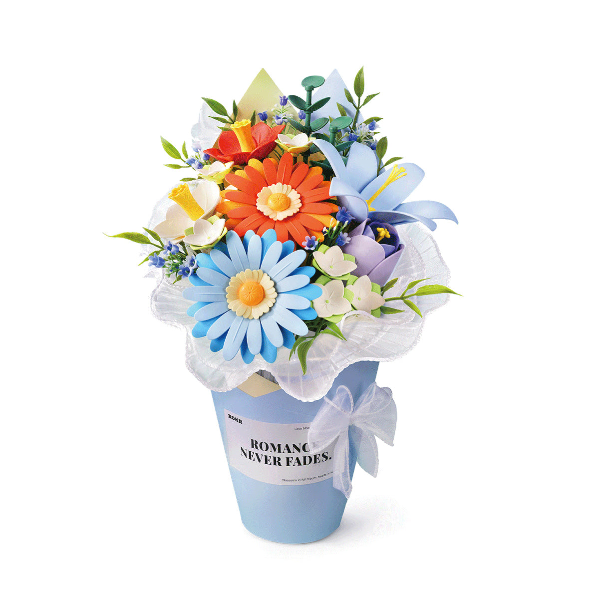 ROKR Twilight Sky Bouquet AF03J – 73-Piece DIY 3D Flower Puzzle & Night Light