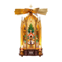 ROKR Blessed Christmas Pyramid AMB01 – 264-Piece Wooden 3D Puzzle & Christmas Decoration