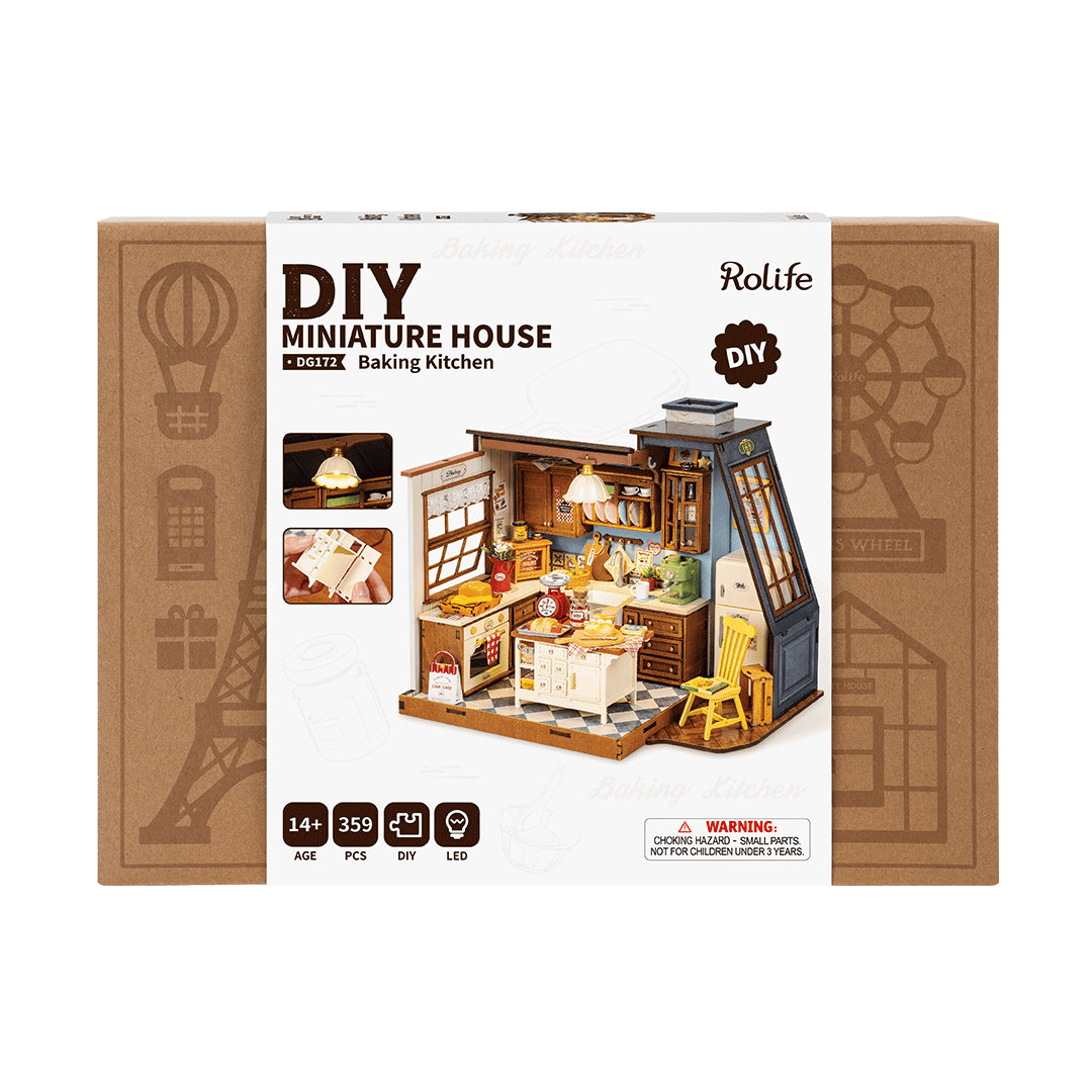 Rolife Baking Kitchen DG172 – DIY Miniature Vintage Bakery House Kit