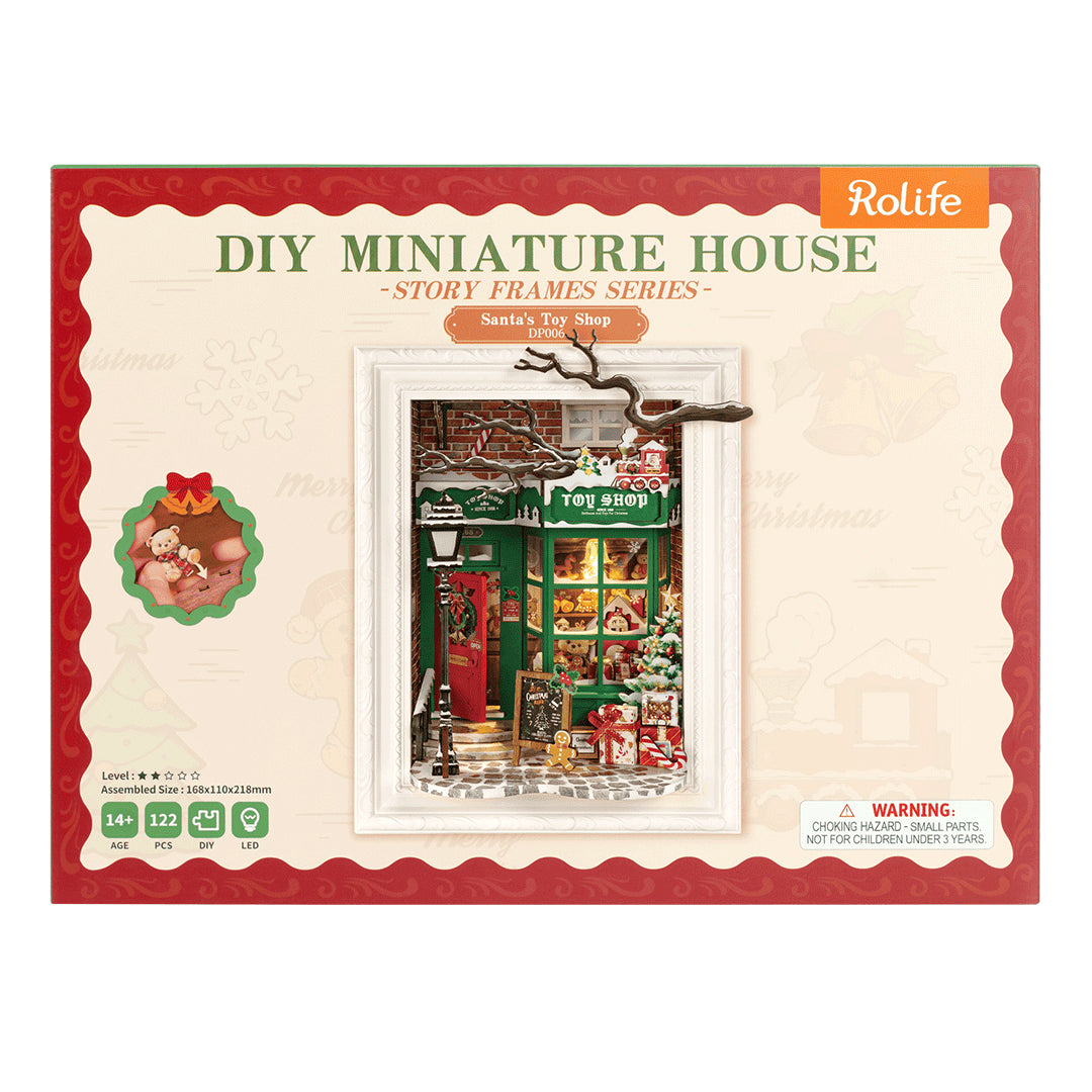 Rolife Santa’s Toy Shop DP006 – DIY Christmas Picture Frame Miniature Kit