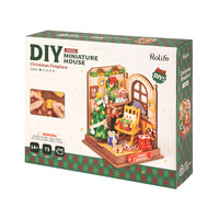Rolife Christmas Fireplace DIY Miniature House Kit DS041