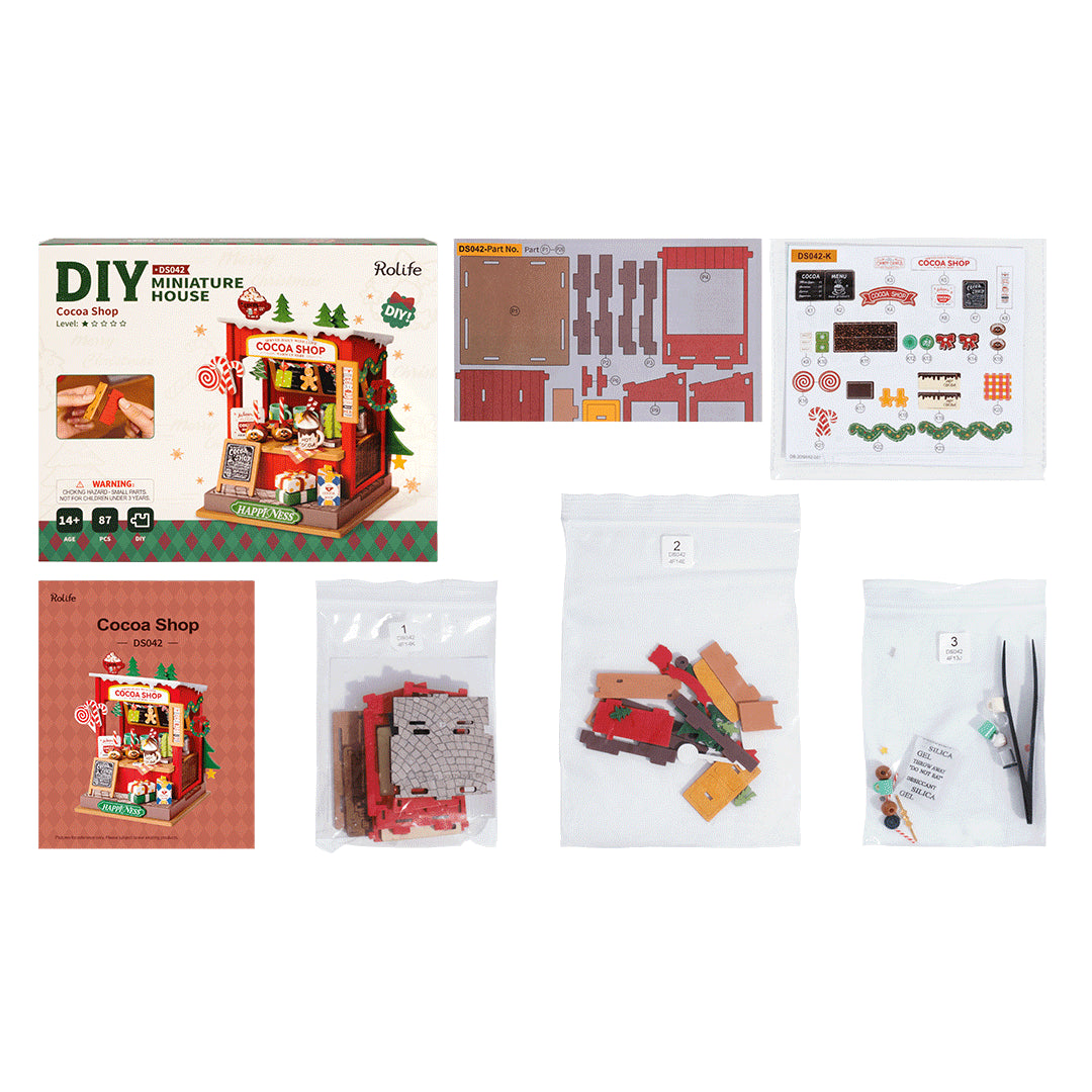 Rolife Cocoa Shop DIY Miniature House Kit DS042