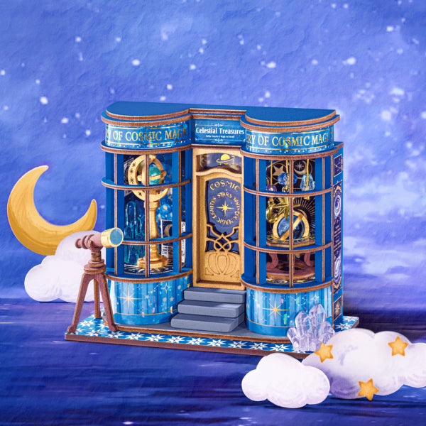 Rolife Magic Astronomy Shop DS048 – 85-Piece DIY Miniature House Kit