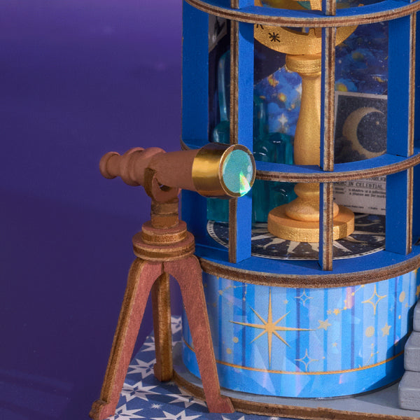 Rolife Magic Astronomy Shop DS048 – 85-Piece DIY Miniature House Kit