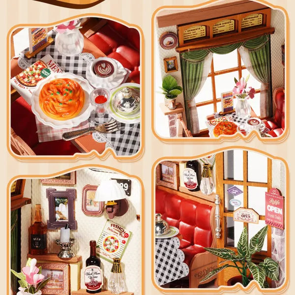 Rolife Champs-Élysées Bistro DS053 – 160-Piece DIY Miniature House Kit