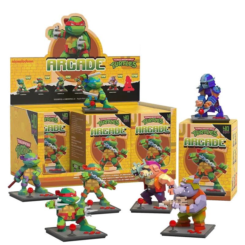 Teenage Mutant Ninja Turtles action figures with packaging on a white background