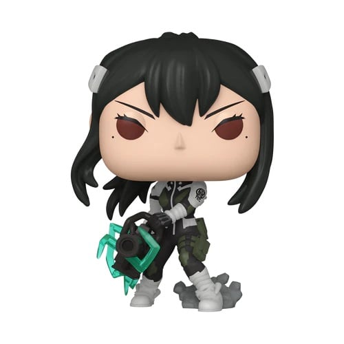 Funko Pop! vinyl figure with black hair and red eyes on a white background