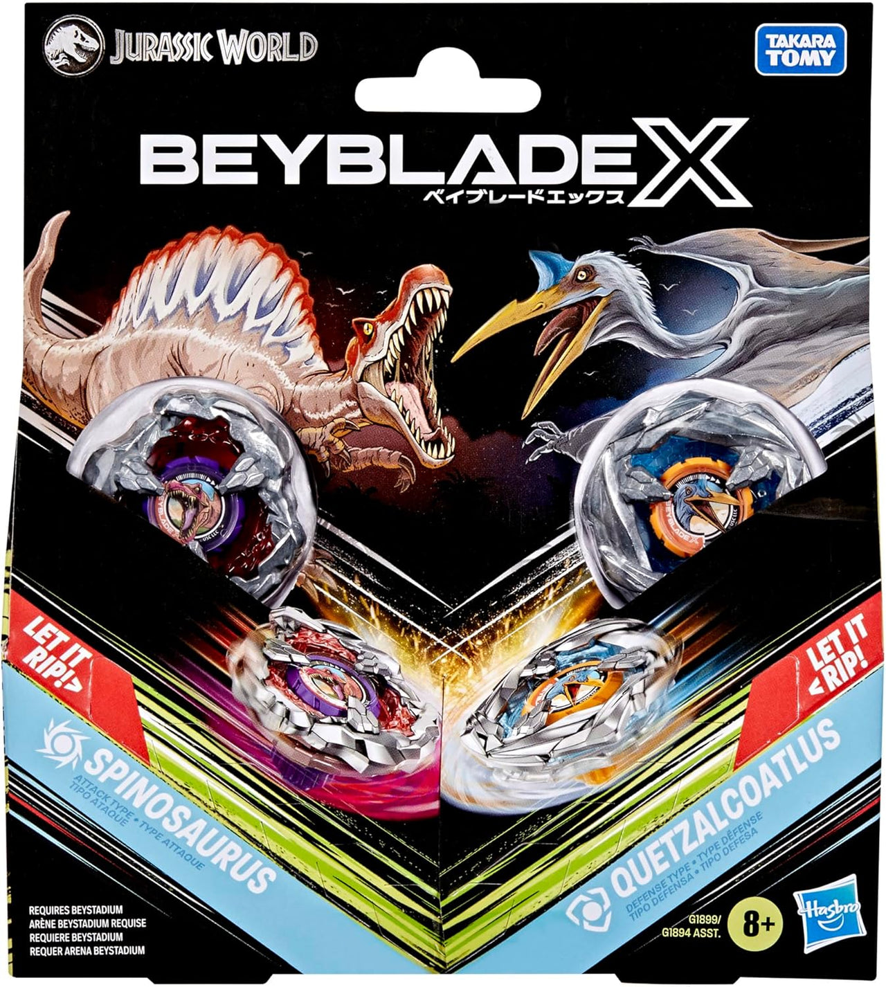 Hasbro Beyblade X Spinosaurus Quetzalcoatlus – Battle Top