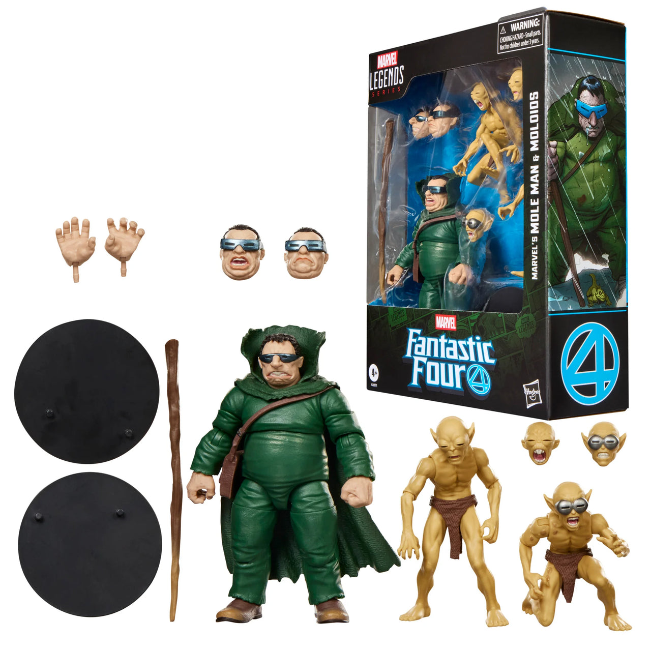 Hasbro Marvel Legends Fantastic Four Mole Man & Moloids 15cm Figure 3-Pack