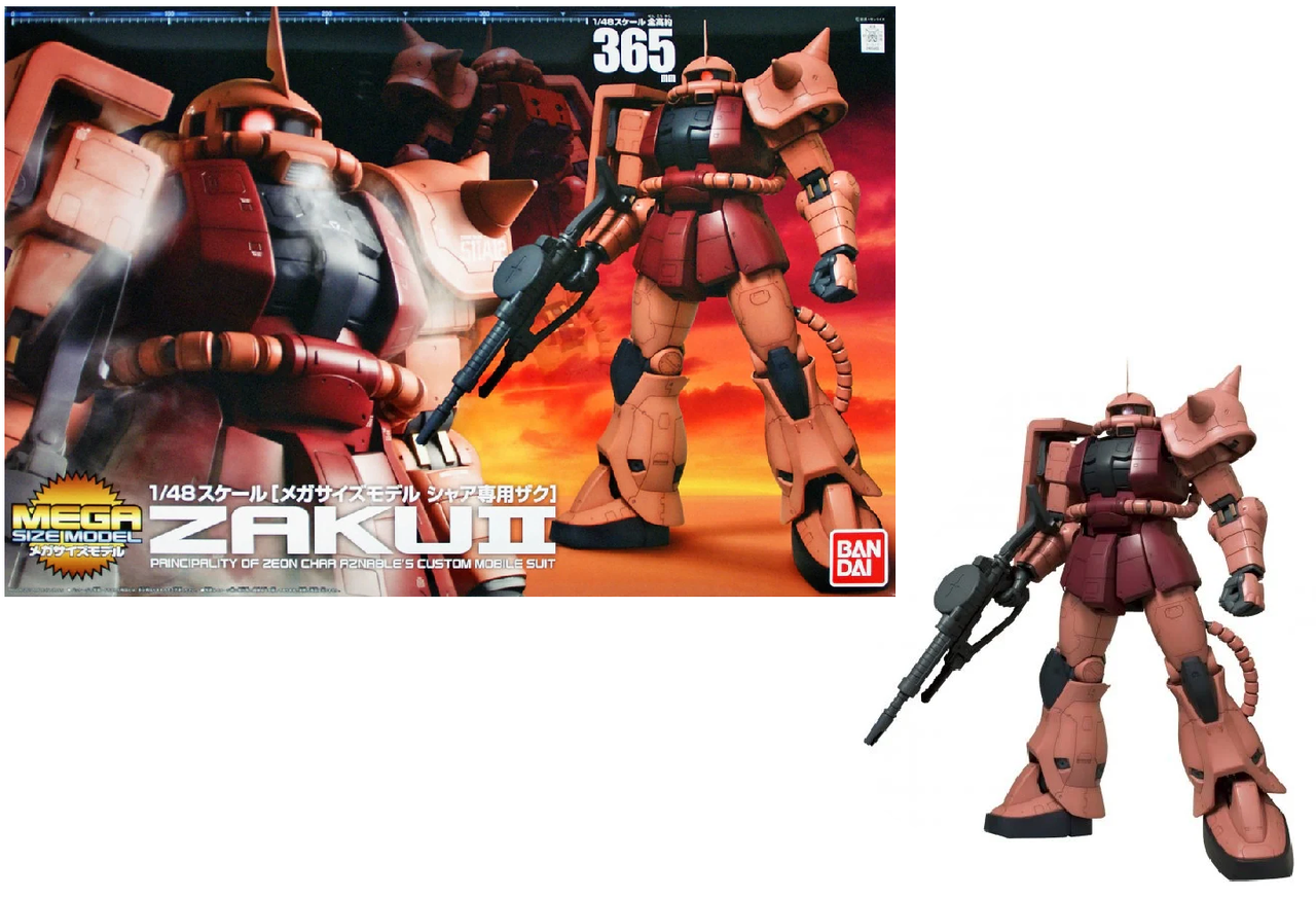 Bandai Model Kit Gunpla Mega Size Gundam - MS-06 Char's Zaku II 1/48