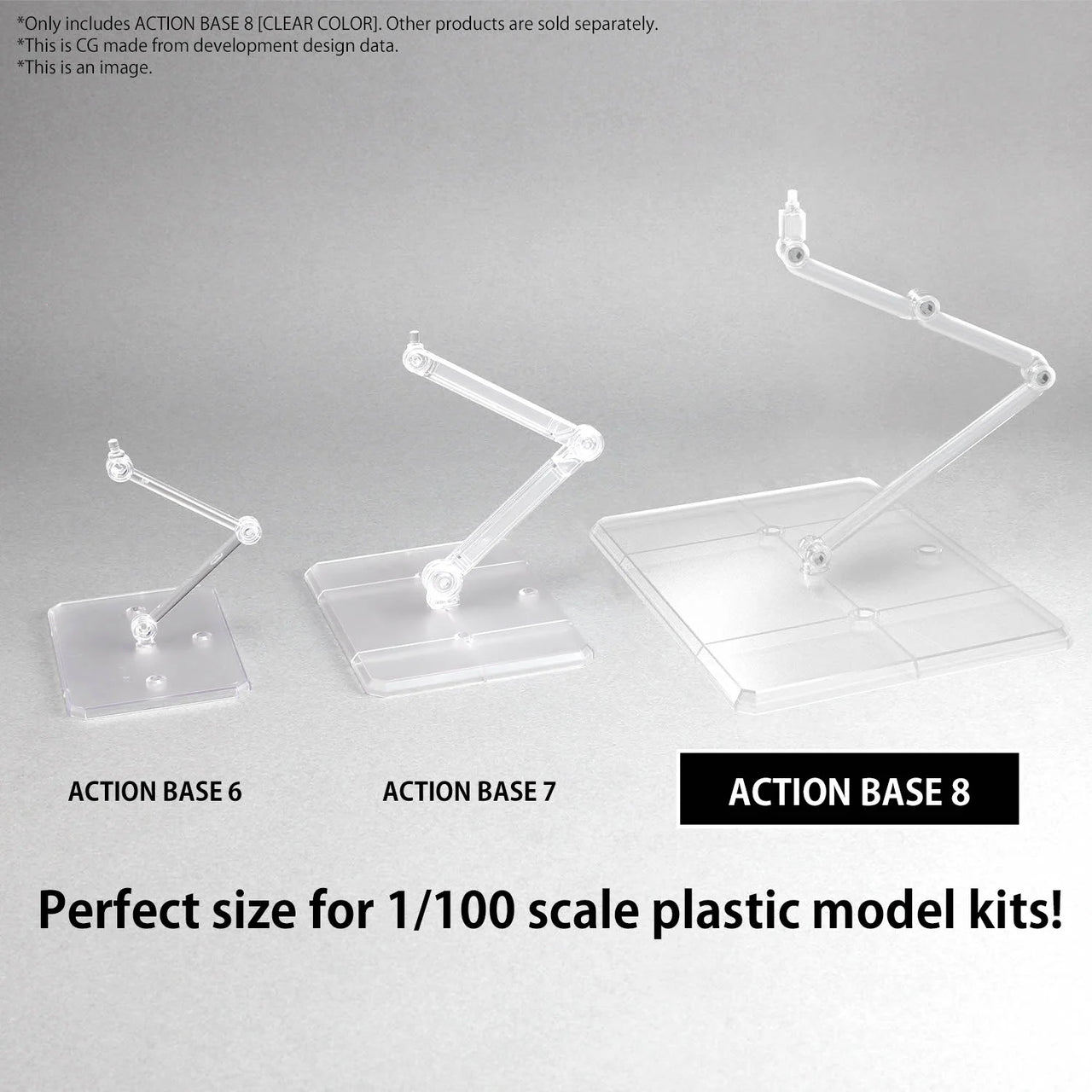 Bandai Action Base 8 – Supporto espositivo per modelli Gundam in scala 1/100