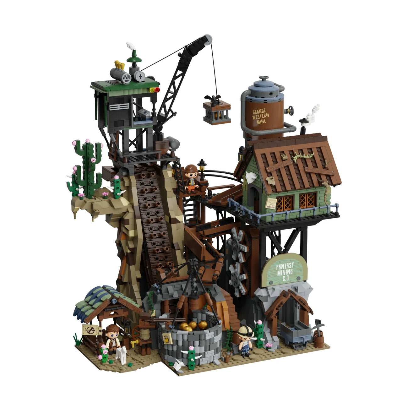 Pantasy Western Mine Building Block Set – Motorized 2990pcs GBC Model